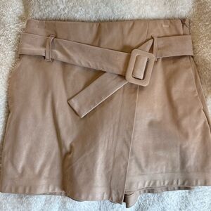 Zara Beige Belted Skort